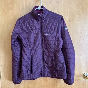 Eddie Bauer‎ Women's First Ascent Reversible Jacket Purple Coat Puffer Size XS